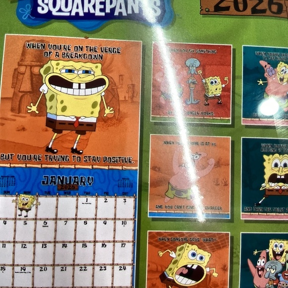 New SpongeBob SquarePants 16 Month Calendar - Picture 3 of 4